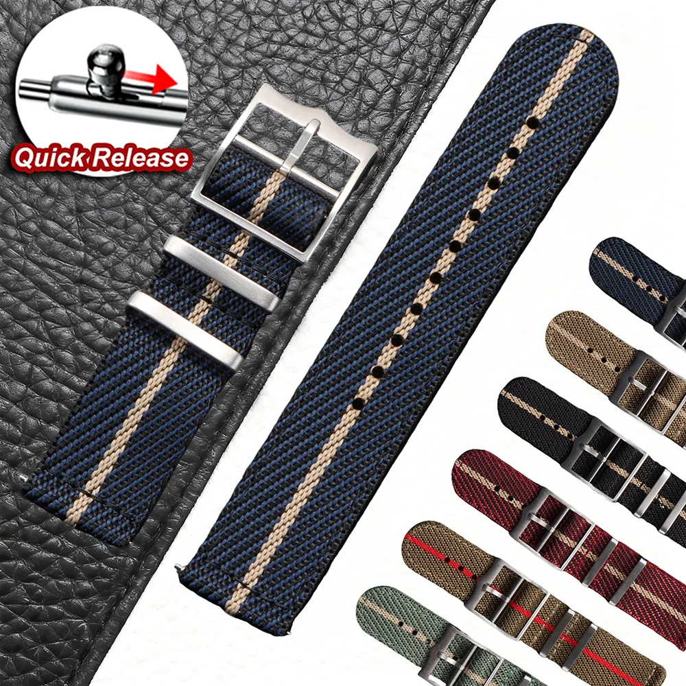 

Watch Band Quick Release Watch Strap 20mm 22mm Nylon Watchband for Tudor for Omega Men Women Universal Wrist Bracelets