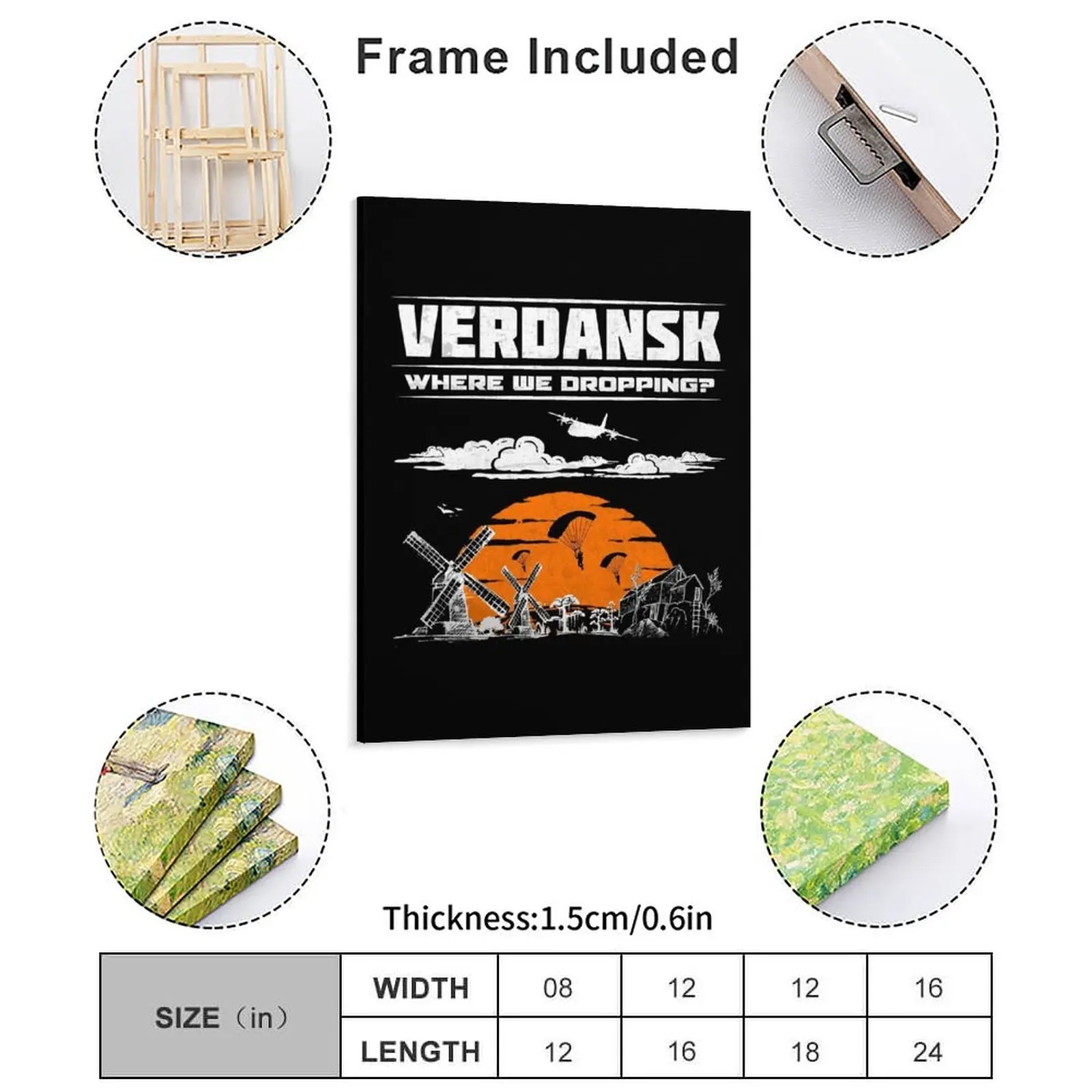 Verdansk Where We Dropping Canvas Painting Rusty Cinema Cinema Cave Create Framed Wall Paintings