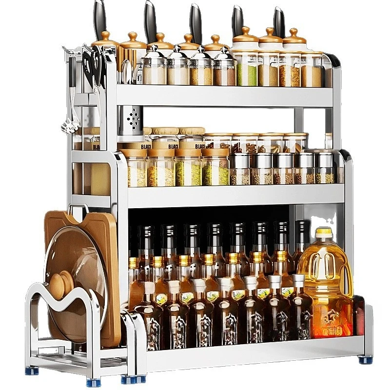 

Stainless steel kitchen rack, kitchen countertop storage rack