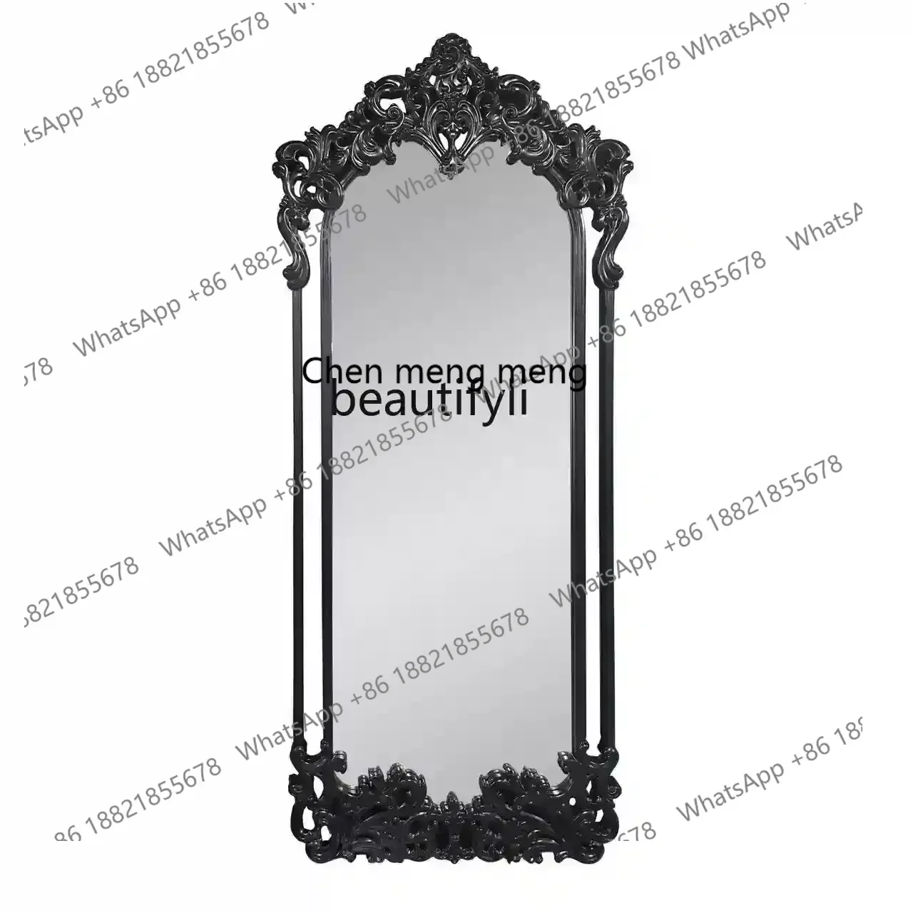 

B178 cqyFrench retro carved floor full-length mirror villa luxury full-length mirror corridor floor-to-ceiling mirror