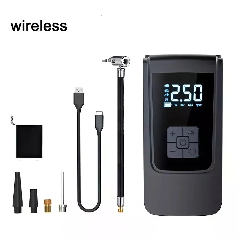 150PSI Portable Air Pump Wireless Air Compressor 6000mAh Rechargeable High Precision Car Tyre Inflator LCD Display For Bicycle