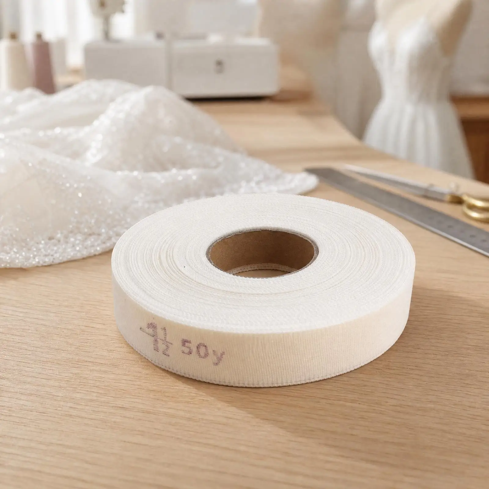 Sturdy Woven Fishbone Hem Tape Sewing Boning for Dress Hems and Lightweight Garment Construction Work