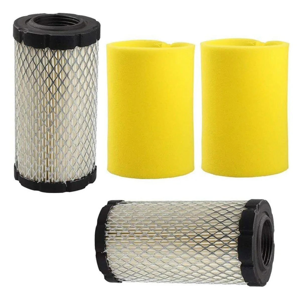 2Pcs Air Filter 793569 for Briggs&Stratton 20-21HP 793685 Pre Filter MIU11513 Lawn Mower W/ Pre Filters