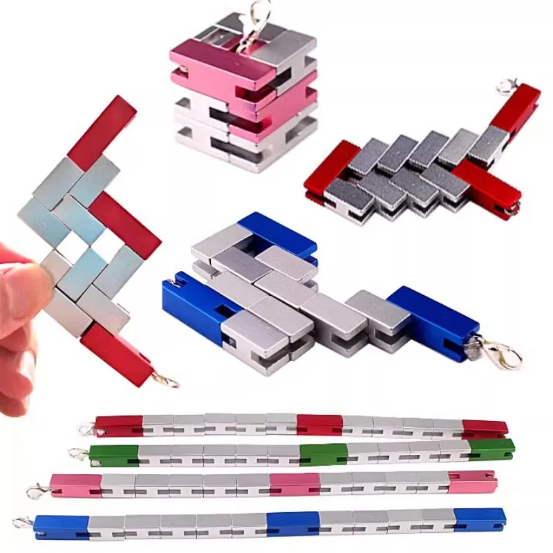 Mini rompecabezas de cubo para aliviar el estrés de Metal EDC, juguetes reductores de estrés, descompresión antiestrés, alivia la ansiedad para niños