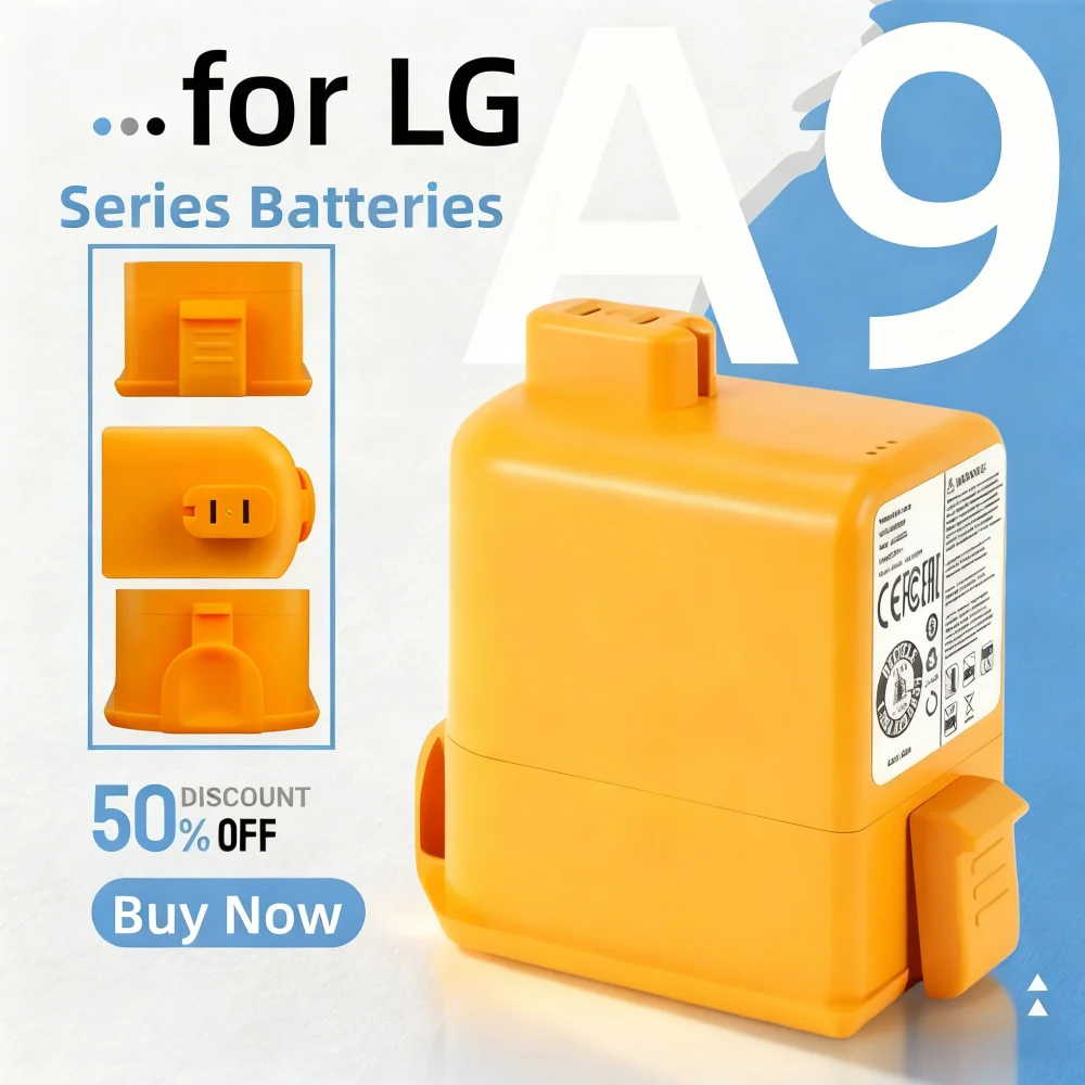

25.2V 5000mAh Replacement Battery for A9/P9/A9S Vacuum Compatible with EAC63382201/04 Compatible for LG Cord Zero A9