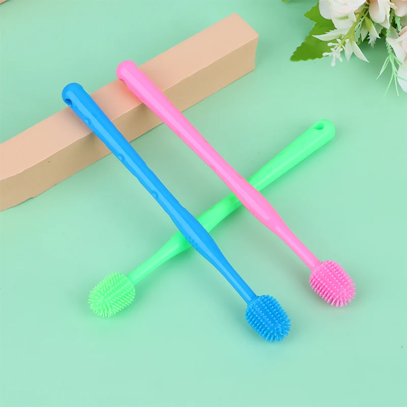 Pet Cat Toothbrush Super Soft Silicone Bristles Tooth Brush Oral Cleaning & Cat Face Blackhead Pets Cleaning Brush