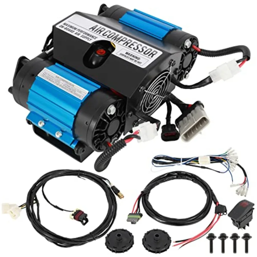 

Бортовой двойной воздушный компрессор 12 В для воздушного шкафчика, дифференциалы, накачка шин, воздушные инструменты CKMATA12, воздушный компрессор, насос, алюминий Ho