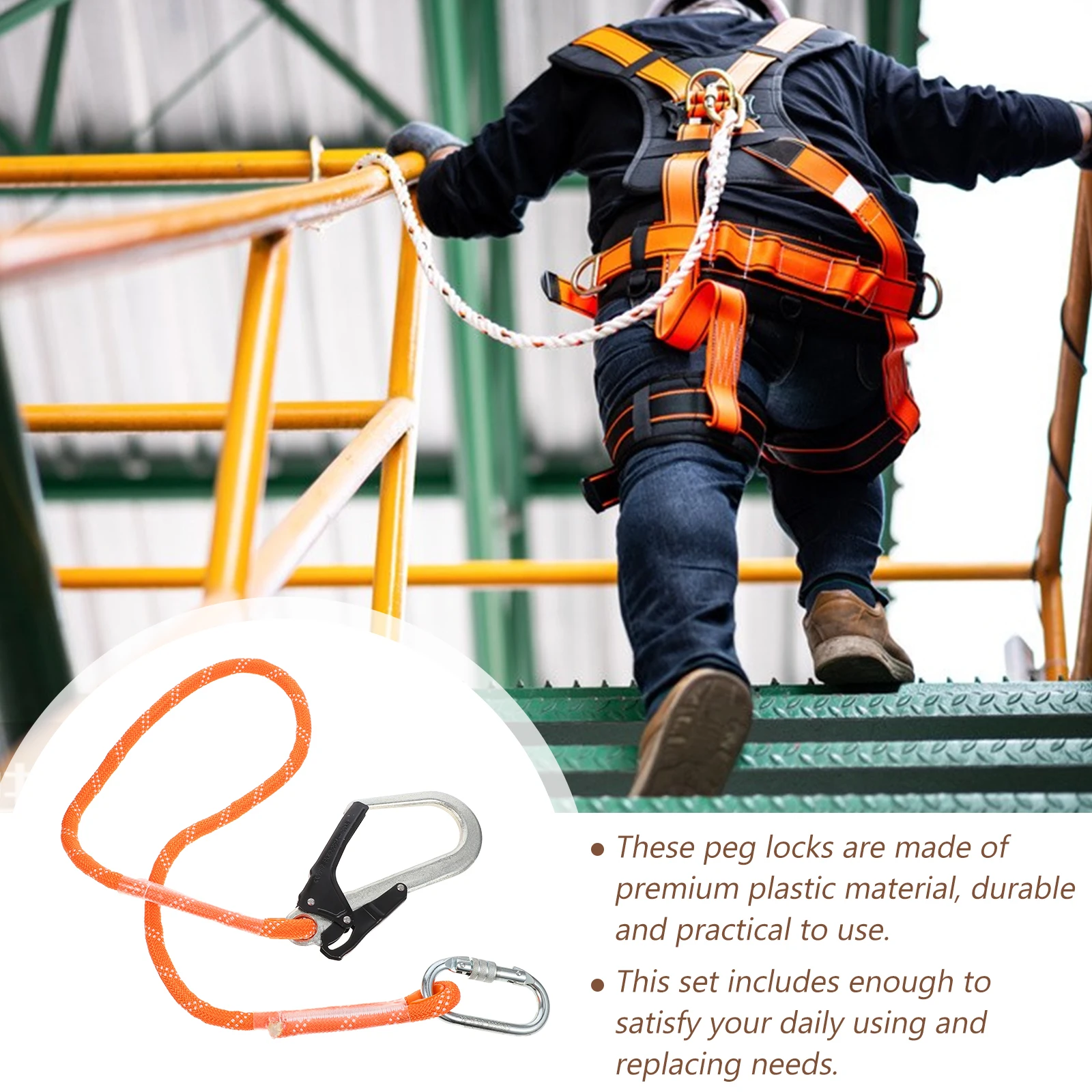 Safety Climbing Rope Sturdy Polypropylene Material Lightweight Ropes Powerful Hooks Escort Life Safety Outdoor Mountaineering