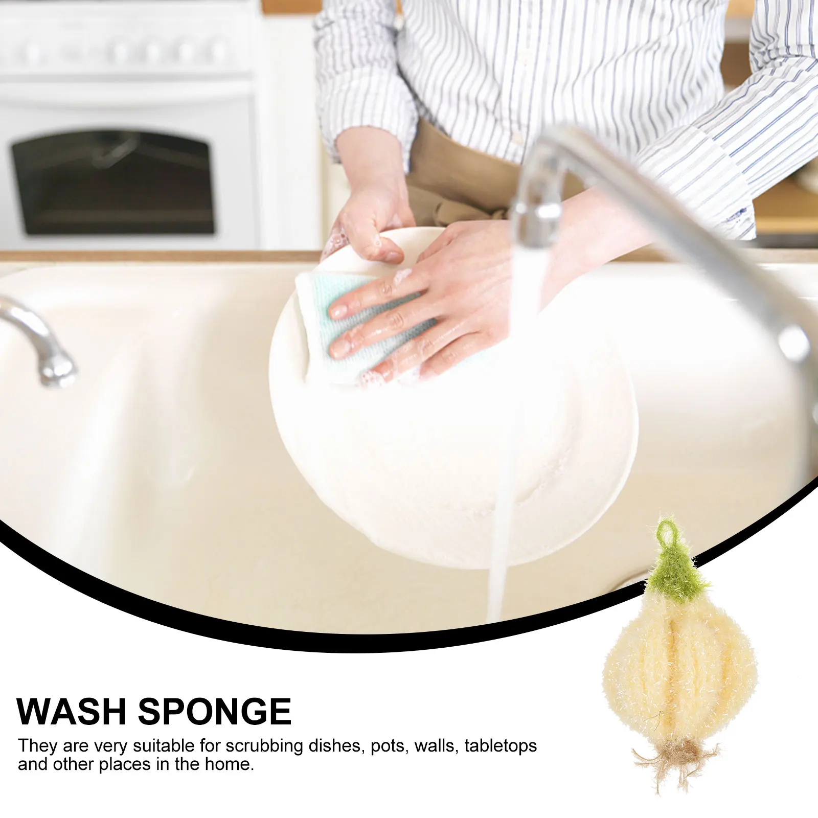 

5pcs Kitchen Dishwashing Sponge Set Reusable Cleaning Cloths Household Scrub Sponge Washing Cloths For Home Essentials Grease