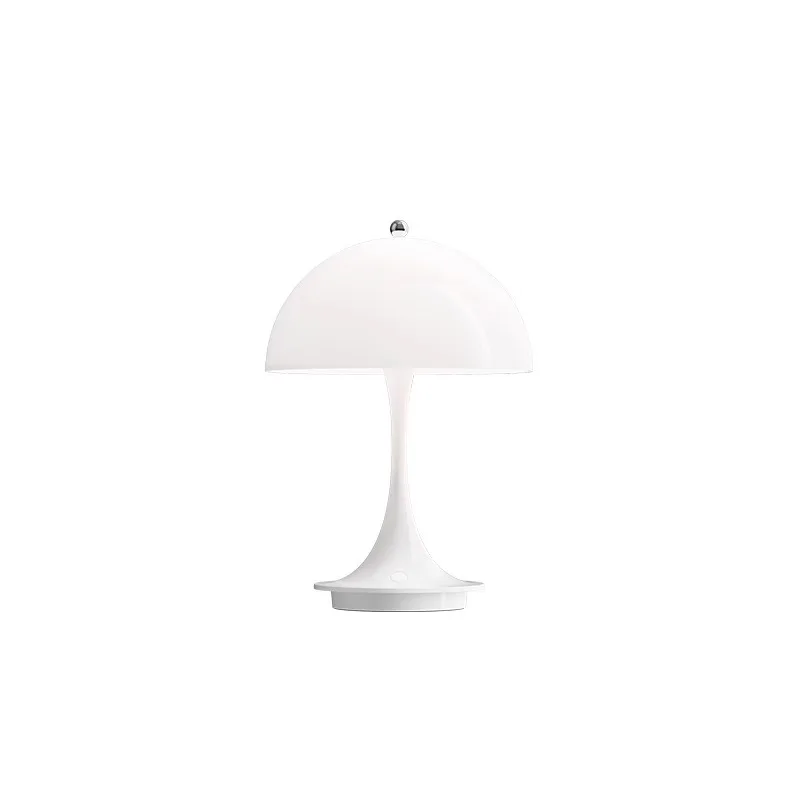 

Cream wind Danish retro creative rechargeable mushroom table lamp bedroom bedside atmosphere small table lamp
