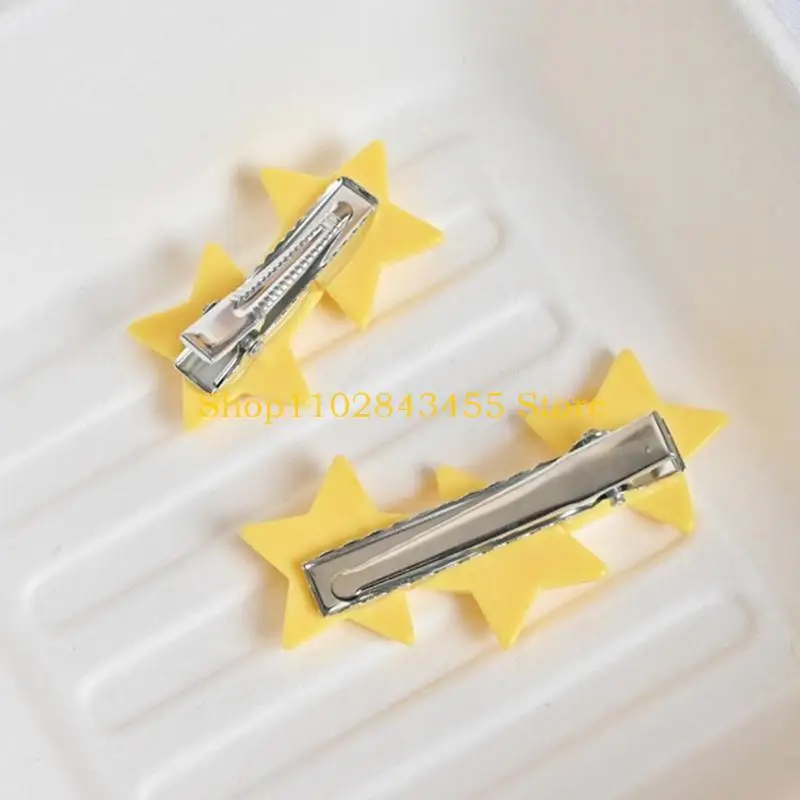 49MC Yellow Star Hair Clip for Girls Star Bobby Pin Star Hairpin Kid Star Barrettes - Image 2