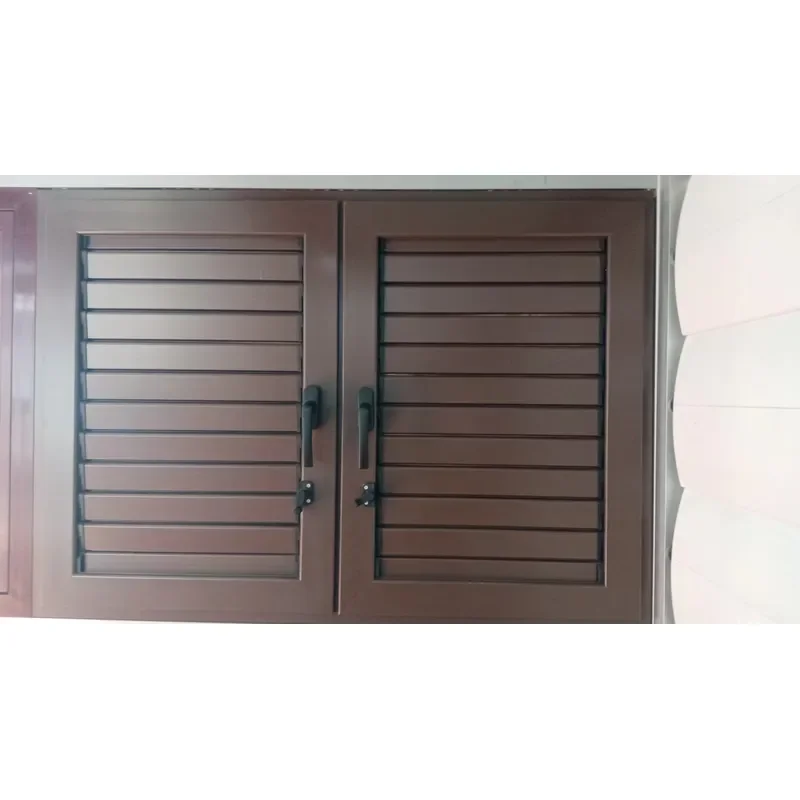 6063-T5 Modern Automatic Electric Louvre Window Horizontal Open Close Adjustable Blinds Aluminium Sunshade Louver