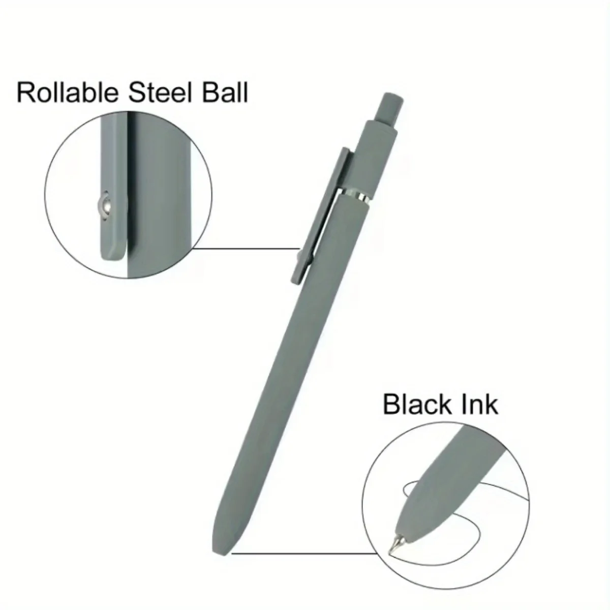 5 قطع من أقلام جل موراندي، قلم حبر أسود 0.5 مم، طرف CS غير لامع للكتابة سلسلة راقية لتدوين الملاحظات اليومية #5