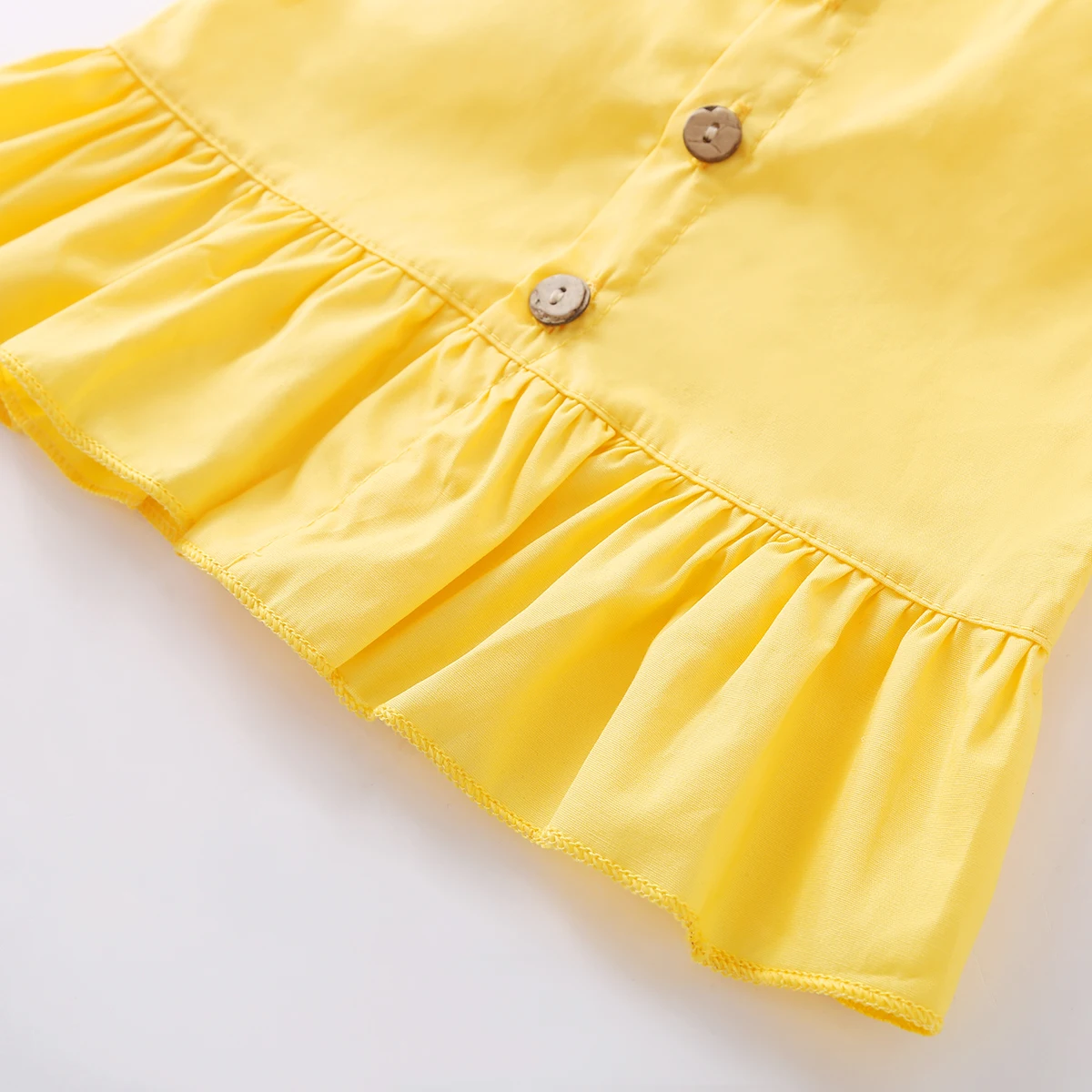 2PCS Summer 0-5 Years Old Baby Girls Cool Beautiful And Comfortable Sunflower Yellow Suspenders + Shorts Fashion Set