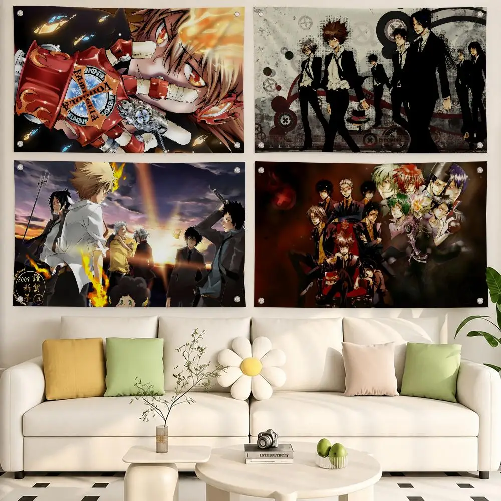 Anime HITMAN REBORN Flags Flags, Room, Dormitory, Camping, Party, Home Decor Gifts