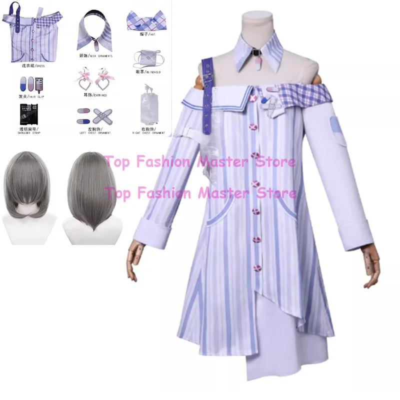 

Patient Nikki Cosplay Costume Infinity Nikki Anime Uniform Hospital Gown Full Set Halloween Outfit for Women