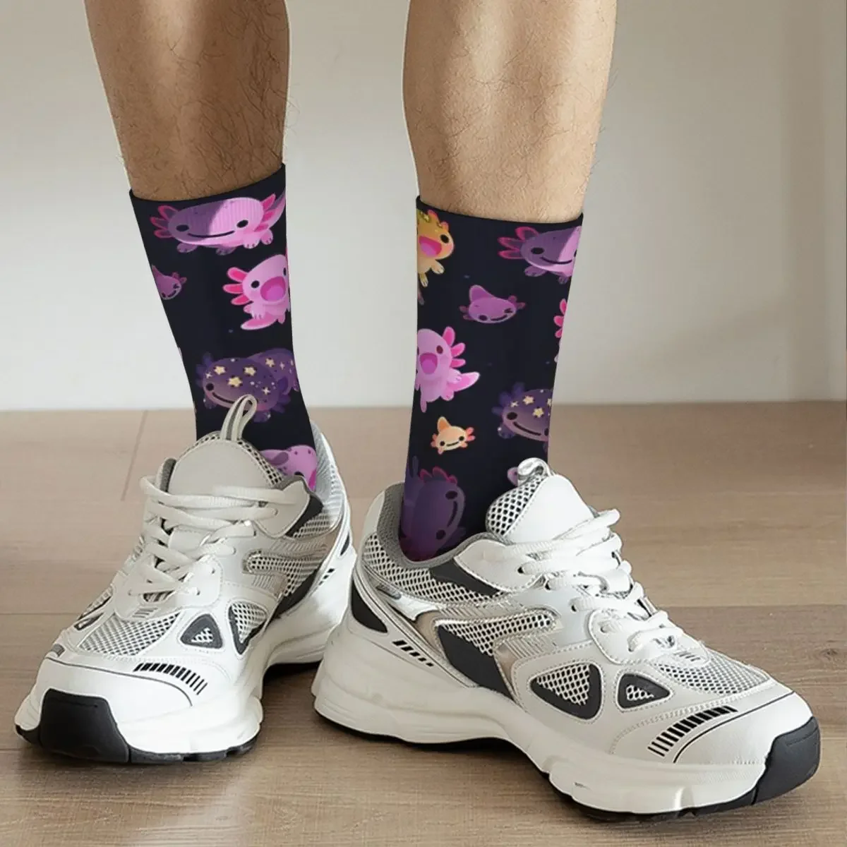 Happy Axolotl Socks Harajuku calze Super morbide calze lunghe per tutte le stagioni accessori per regali da donna da uomo