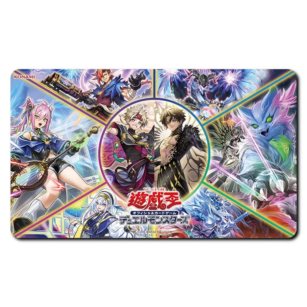 600X350X2Mm Diy Yu-Gi-Oh! Raise Moon Wings Rapi Card Game Mat Single-Player Tabletop Card Game Duel Mat Anime Card Gift Toy