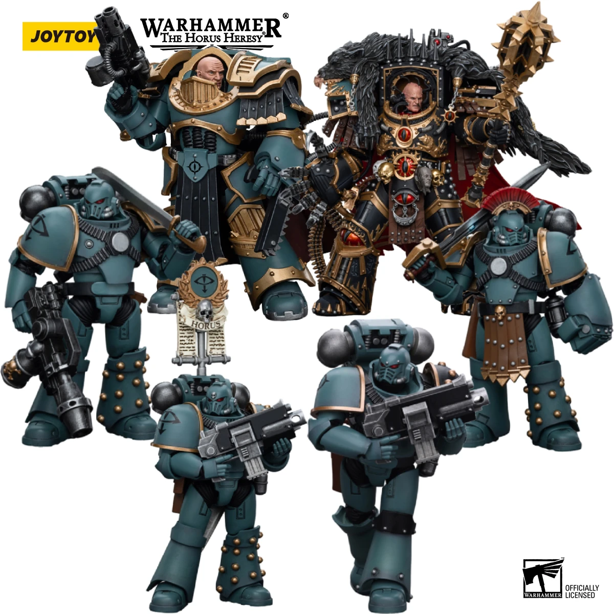 

[IN STOCK] JOYTOY Warhammer 1/18 Action Figure Sons of Horus Warmaster Horus MKIV Tactical Squad 4PCS Anime Military Model Toys