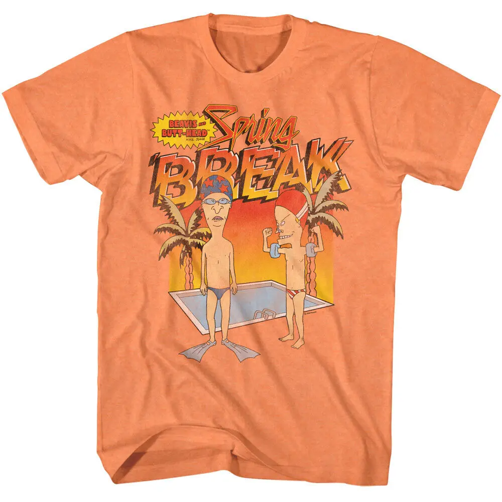 MTV Beavis And Butthead Palm Trees Spring Break Weenie Bikinis Men's T Shirt