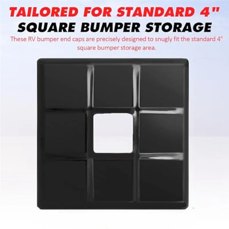 B98A-4 "Camper Bumper End Cap 4" RV Bumper Plug End Cap Untuk RV RV Suku Cadang Dan Aksesoris