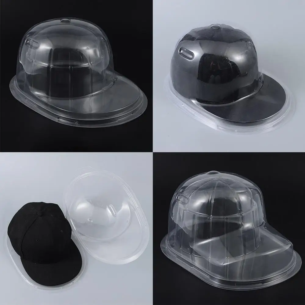 Duable Dust-proof Flat Brim Hat Baseball Cap Display Box Cap Display Case Hats Storage Box Curved Hat Storage Case