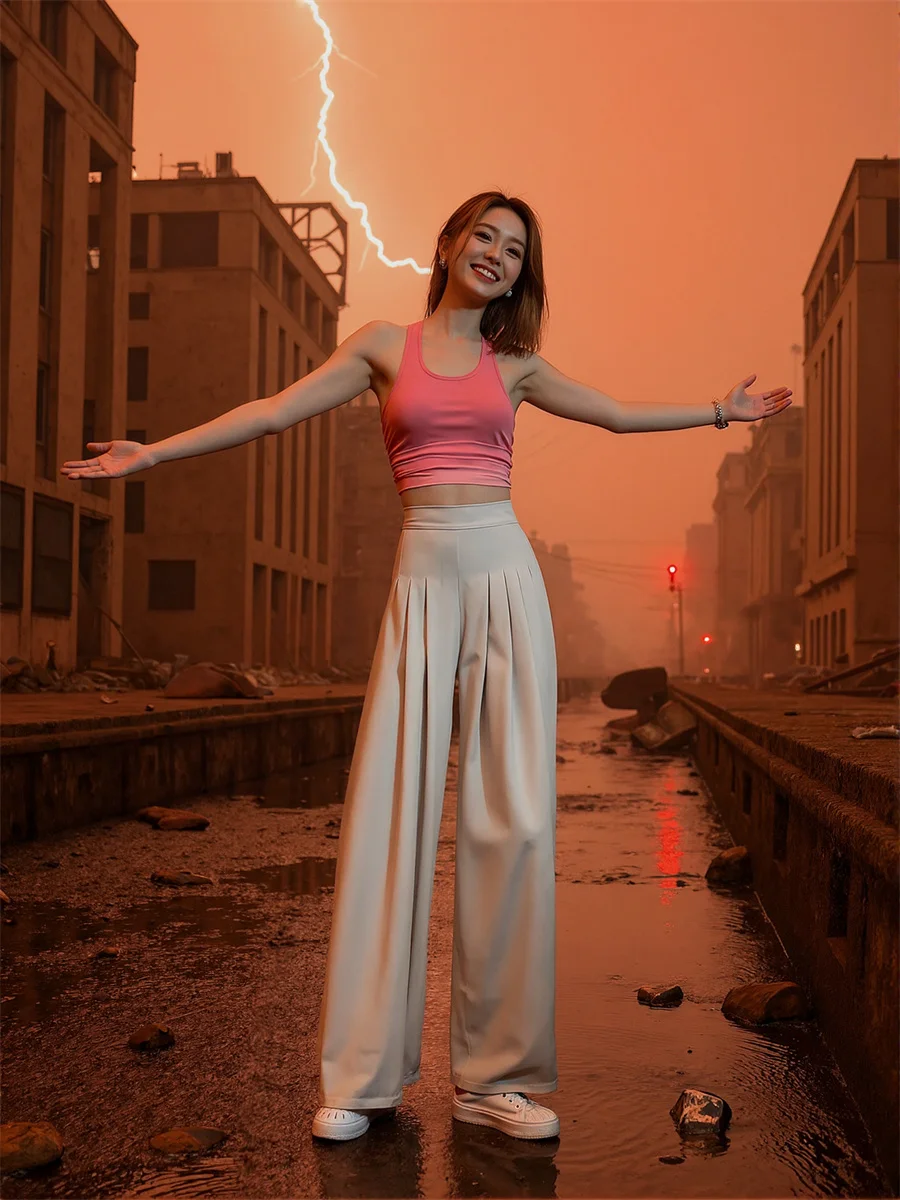 السراويل الكورية نمط أسود آلة قابل للغسل النساء مكتب العمل سيدة الأعمال التنقل الرسمي المهنية أنيقة عالية الخصر ضئيلة #2