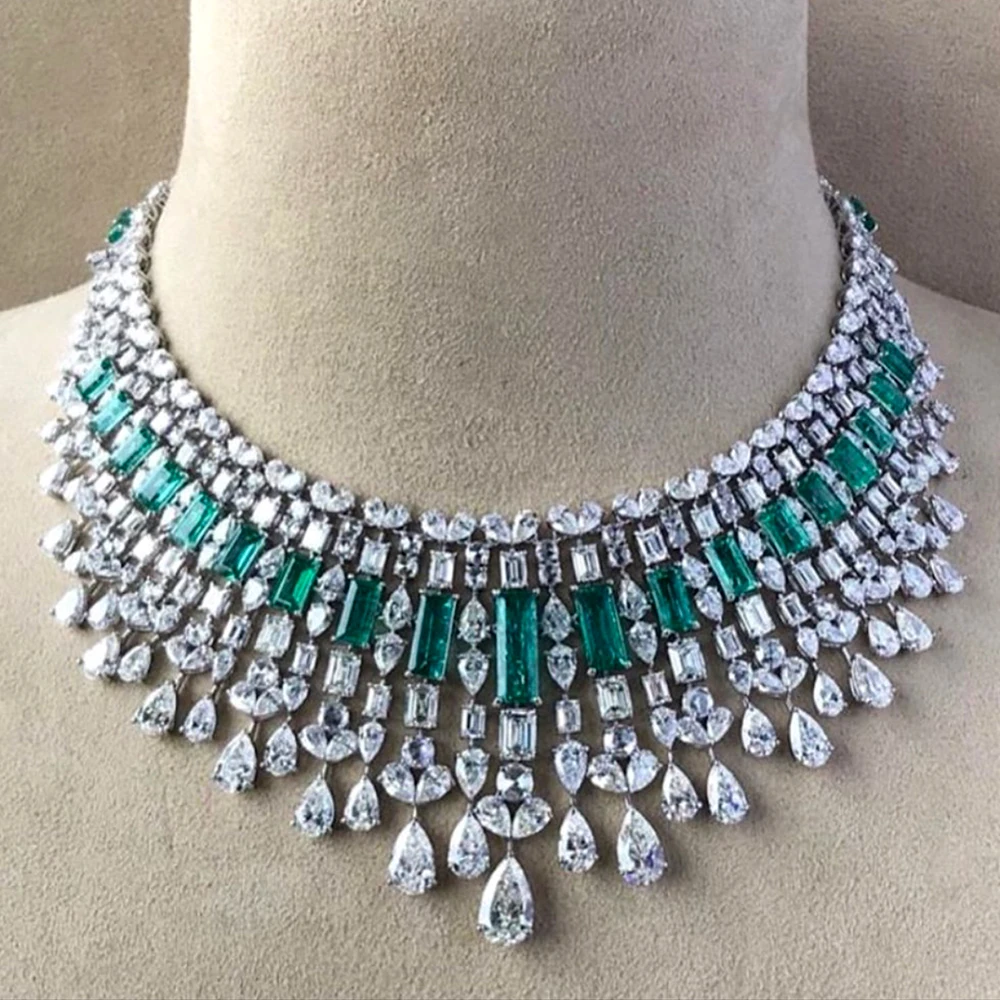 GODKI New Trendy Double Layer UAE Jewelry Sets For Women Wedding Party Zircon CZ African Dubai Bridal Jewelry Set Dance Party