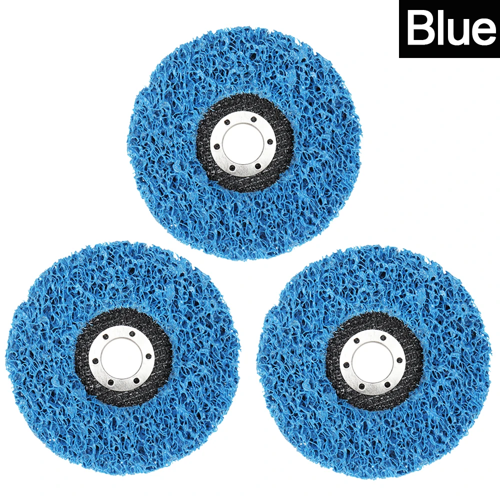 3pcs 100/115/125mm Coral Disc Poly Strip Disc Schurende Wiel Polijsten Strip Disc Verf Roest Remover schoon Voor Haakse Slijper