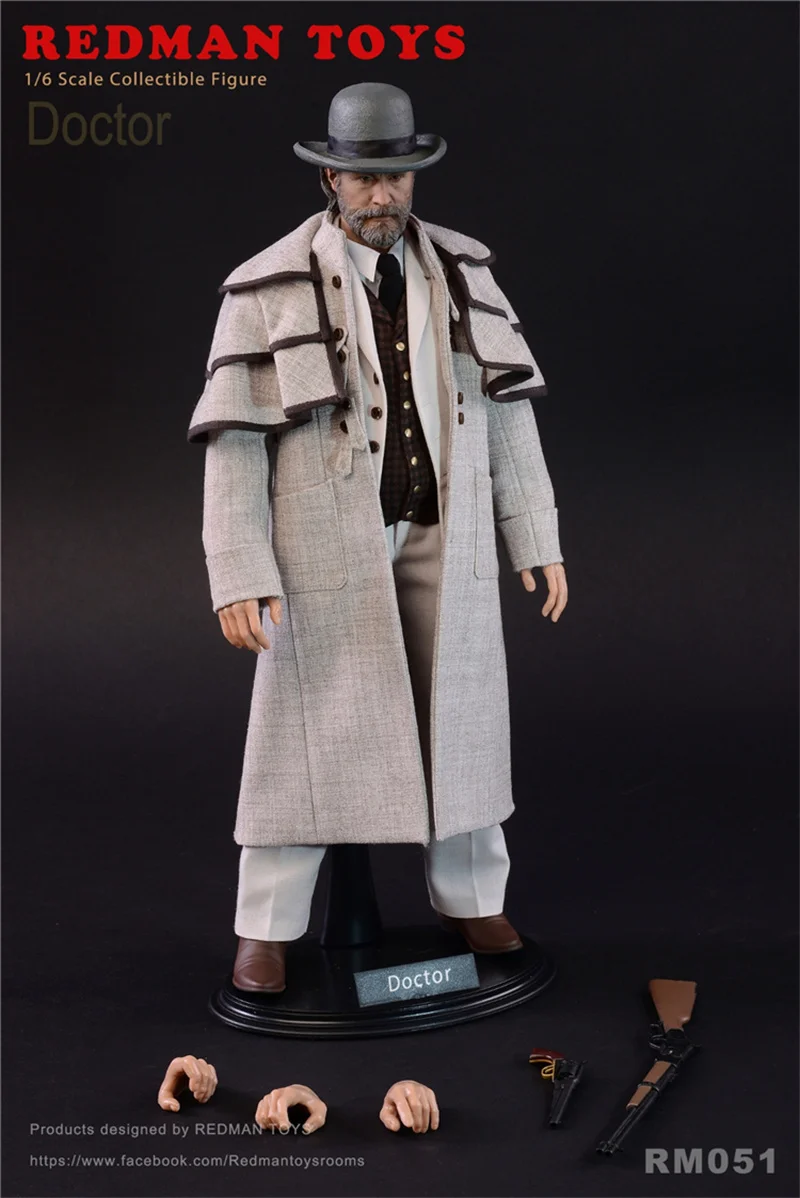 Redman Toys Rm051 1/6 Christoph Waltz Men Soldier Classic Western Action Adventure Movie Doctor 12 Inches Figurine Collection