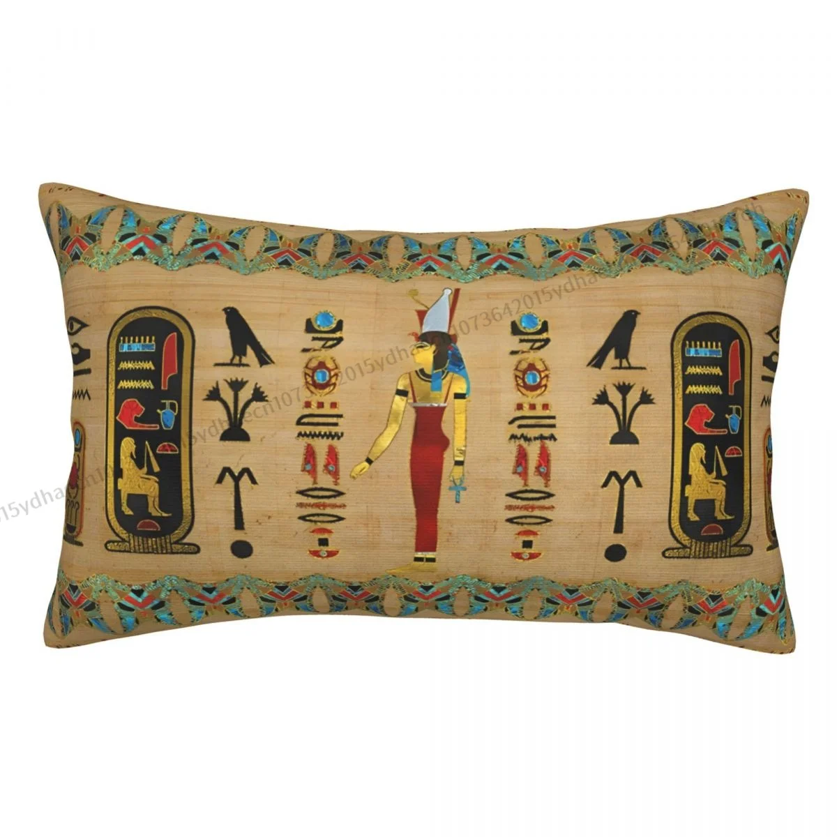 

Egyptian Mut Ornament On Papyrus Hug Pillowcase Backpack Cojines Bedroom Printed Chair Pillow Covers Decorative
