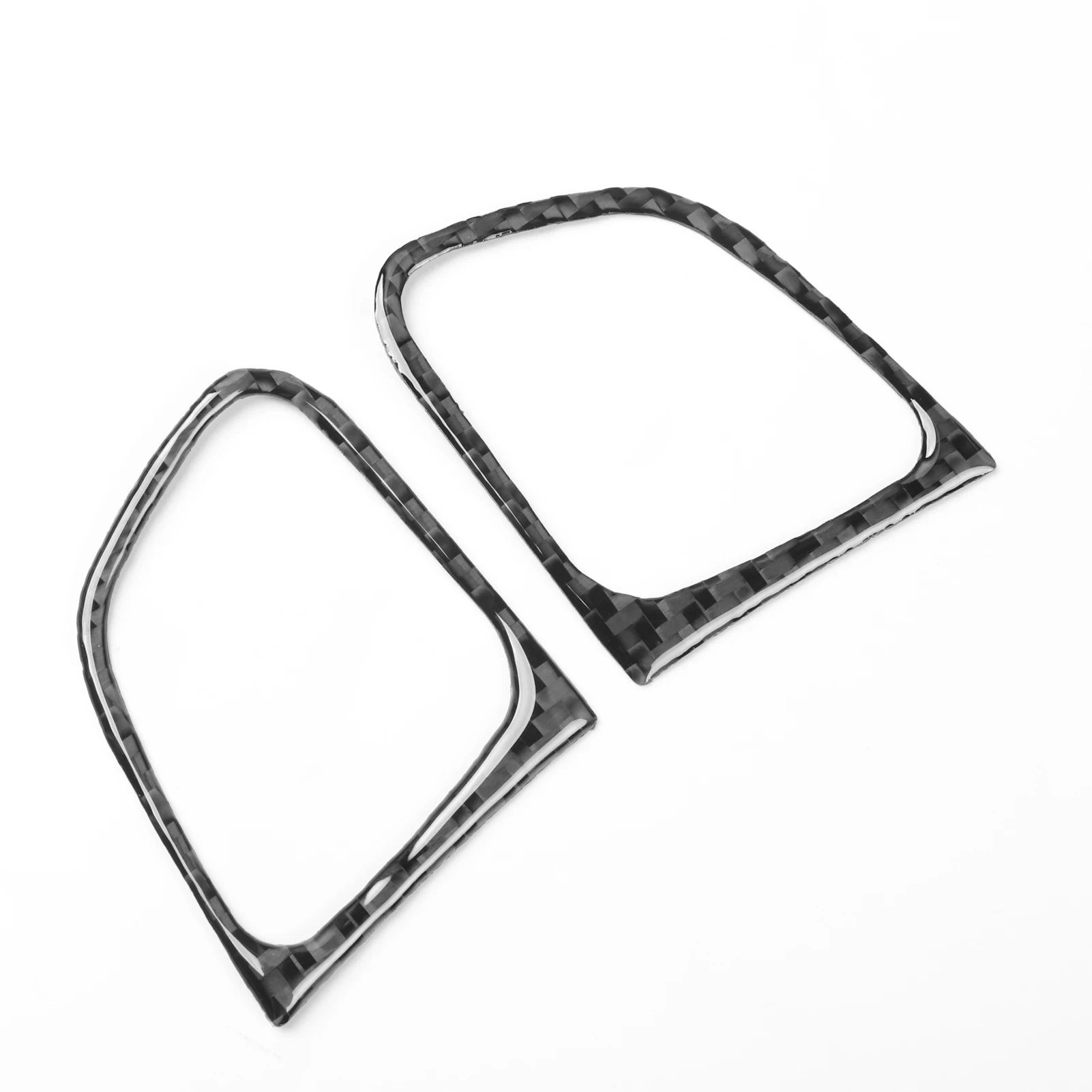 For Range Rover Evoque 2012-2018 Real Soft Carbon Fiber Car Interior Steering Wheel Button Spoke Accent Frame Cover Set 3Pcs