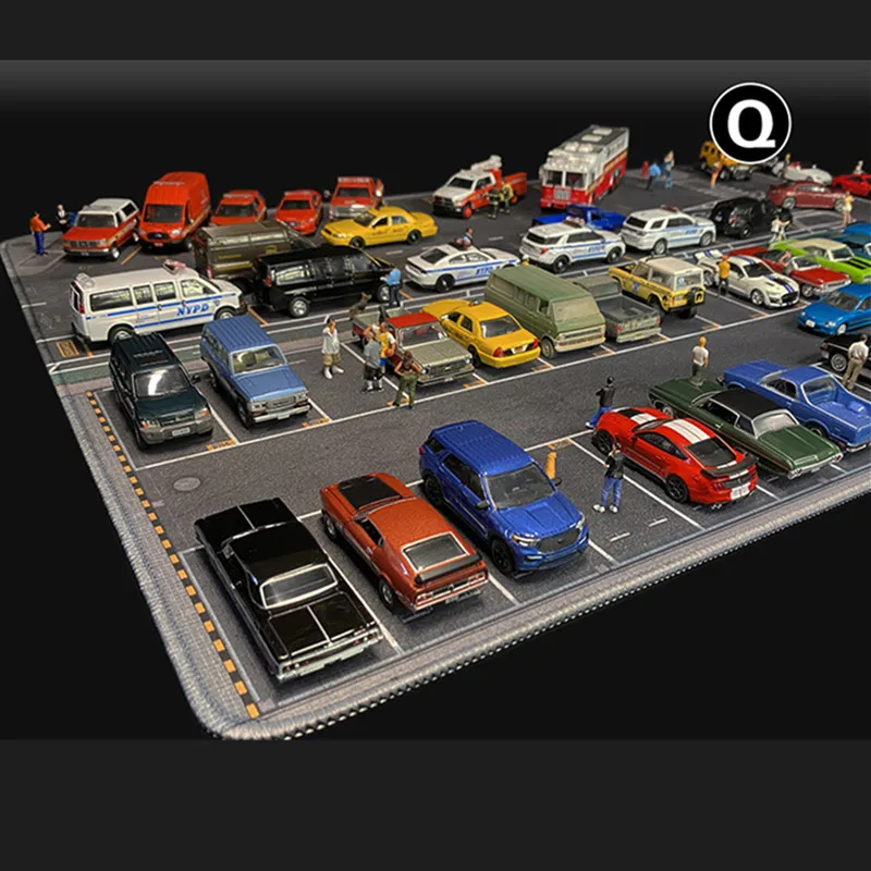 

New 1:64 80X50cm Mat Large Parking Lot Pittsburgh City For Diecast Car Model Vehicle Scene Display Toy Mouse Pad Scene Display