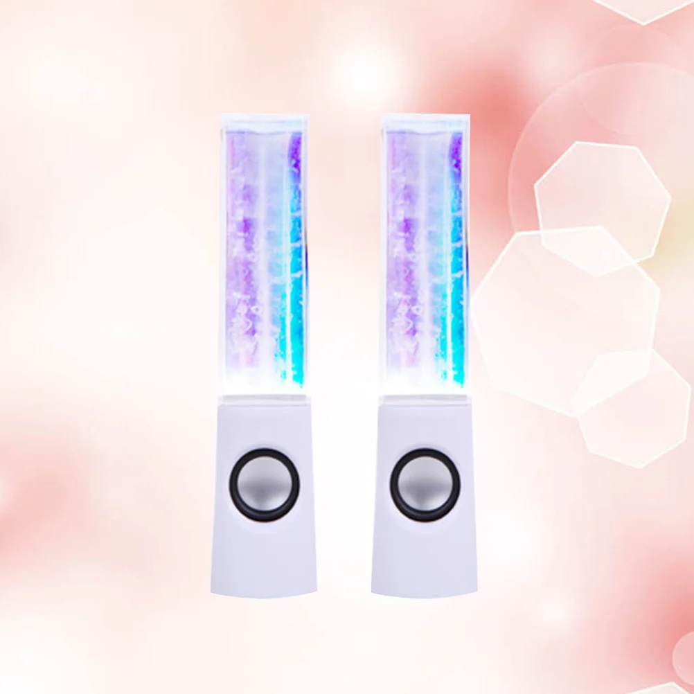 

Speakers 2 X 3W Hd Sound Fountain With Colorful Led Lights For Pc Smartphone Laptop Party Home Decor Music