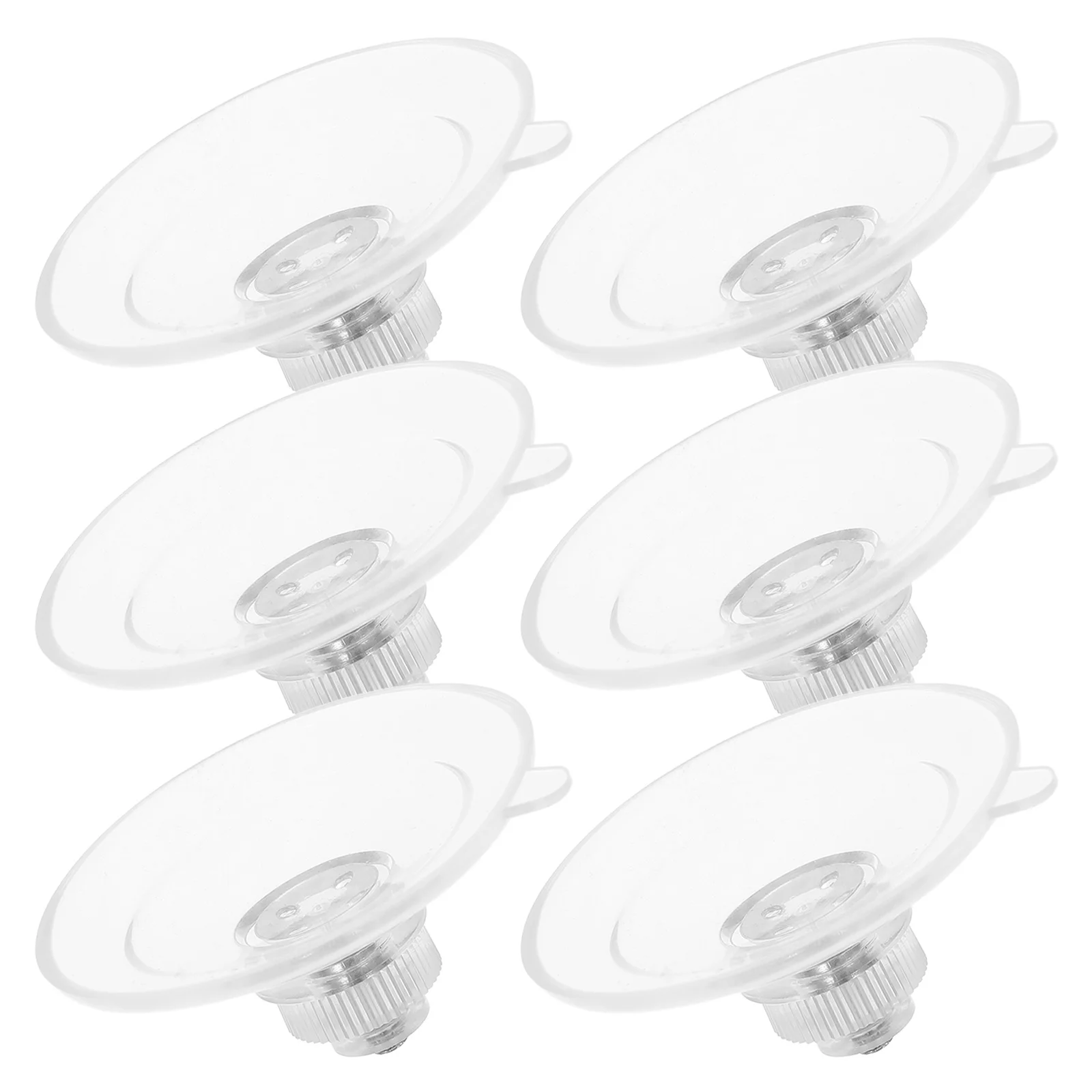 

6Pcs Clear Screw Suction Cup Hooks Transparent PVC Heavy Duty Wall Holders for Bathroom Kitchen Window Car Shades 45mm