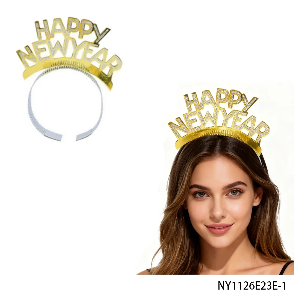 

PESENAR Повязка на голову с новогодней тематикой Golden Flash, великолепная текстура, аксессуар для атмосферы новогодней вечеринки