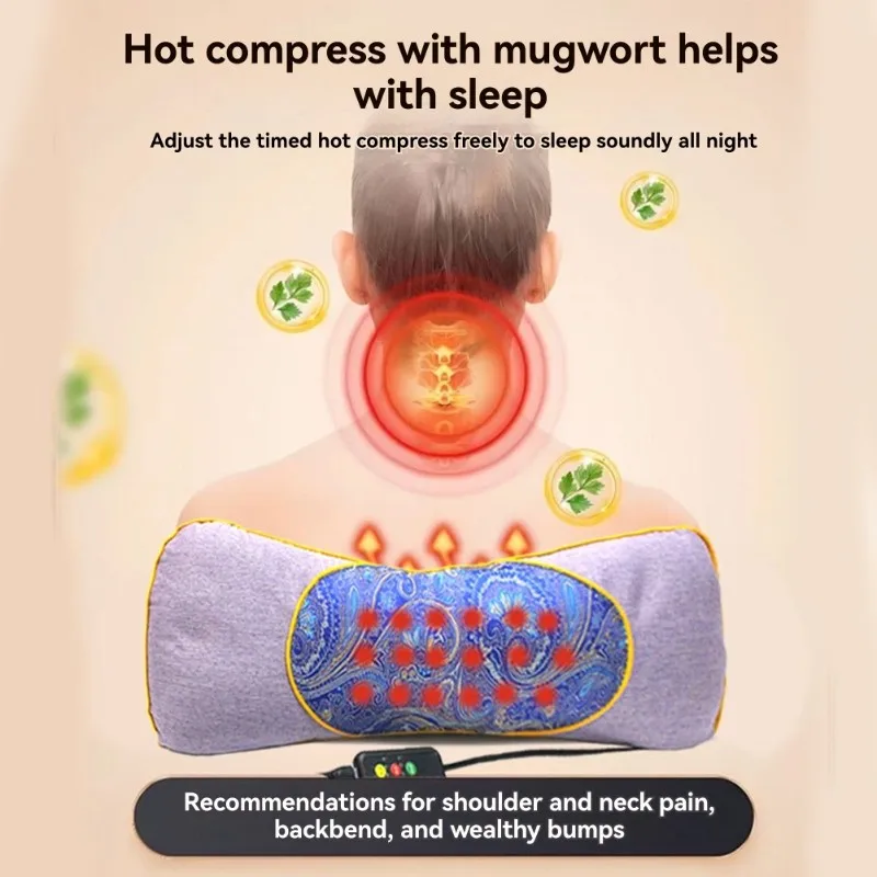 ABMK Intelligent Timing Heat Therapy Red Light Deep Penetration Pillow Mugwort For Neck Care