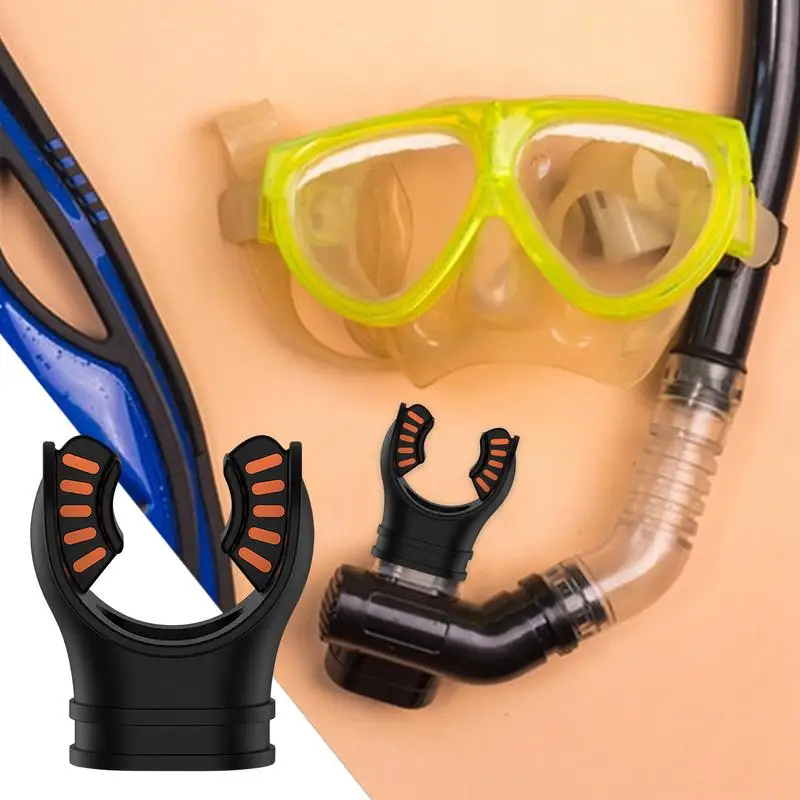 Silicone Snorkel Diving Mouthpiece Scuba Moldable Bite Mouthpiece Regulator Thermoplastic Snorkel Mouthpiece Reduces Jaw Fatigue