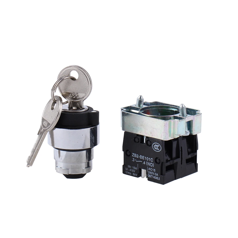 XB2-BG21 XB2-BG33 XB2-BG53 interruttore manopola di controllo chiave 1NO /2NO 2/3 posizioni autobloccante / ripristino automatico selettore Interruttore manopola 22mm