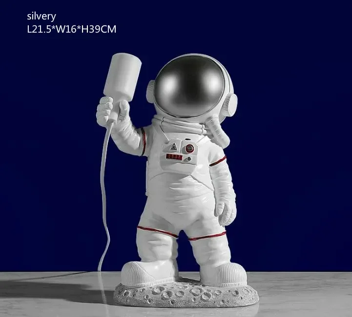 Art Deco Resin Lamp Modern Astronaut Table Lamp Table Bedroom Lamp Creative Living Room Loft Decoration Space Man Desk Light LED