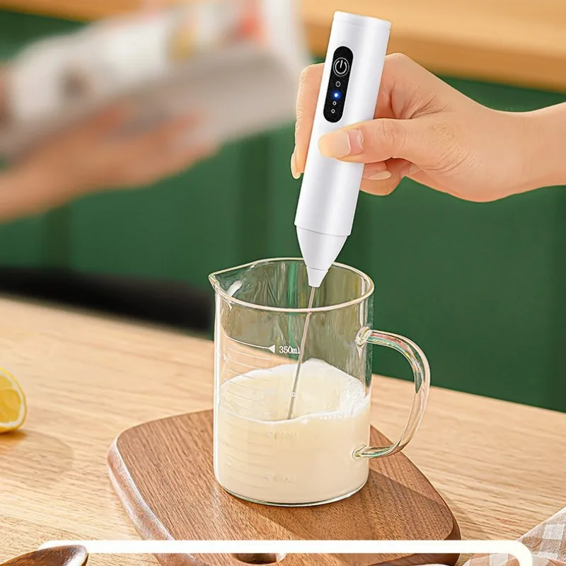 Milk Frothing Pitcher Wireless Stirring Rod Home Coffee Frothing Device Handheld Mixer Charging Milk Frothing Creamer