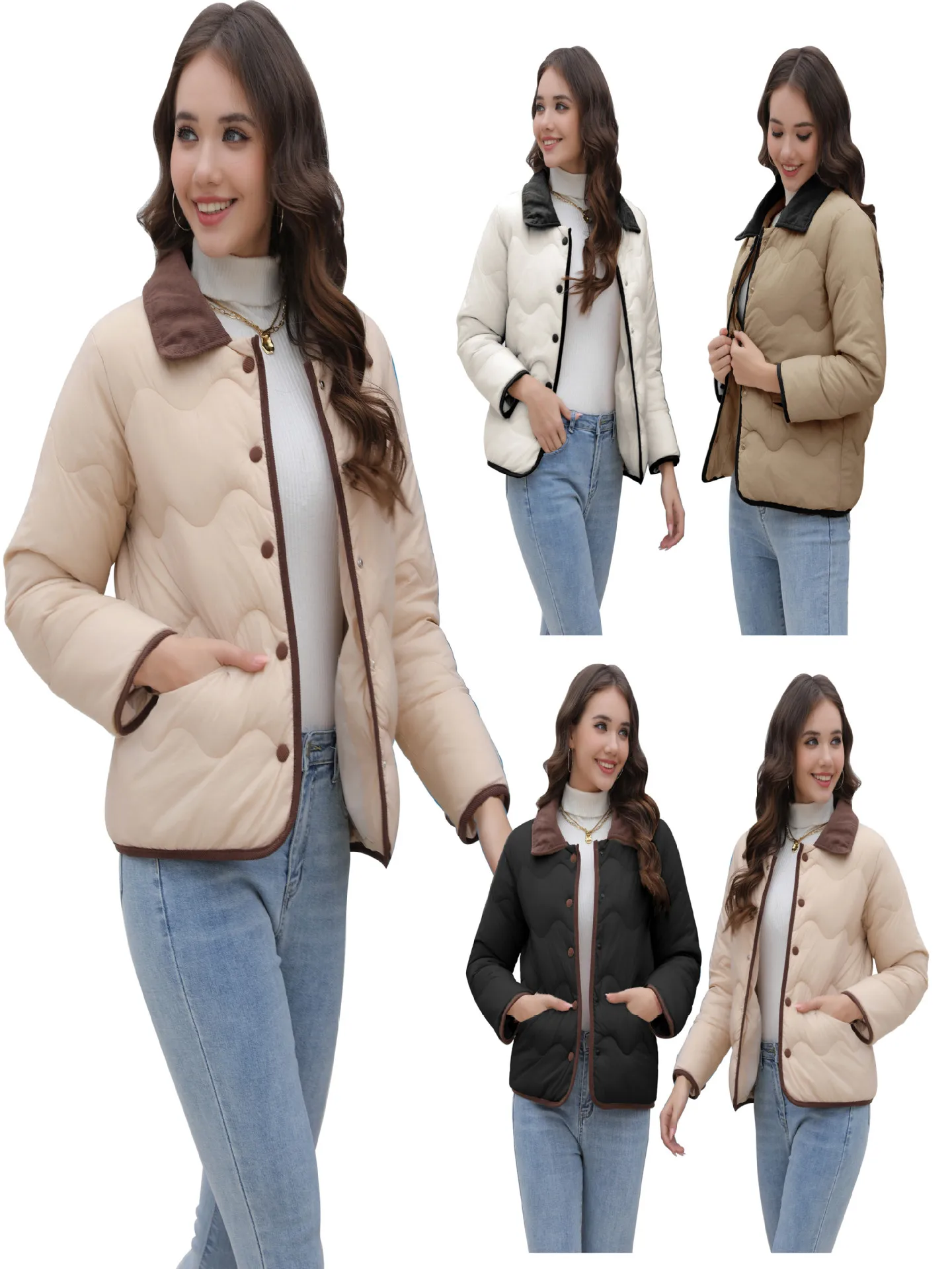 Cappotto invernale imbottito in cotone leggero giacca imbottita in cotone leggero cappotto da donna alla moda