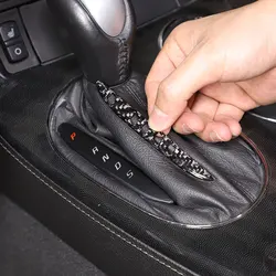 For Chevrolet Corvette C6 2005-2013 Soft Carbon Fiber Car Gear Shift Panel Covers Trim Sticker Car Accessories Interior
