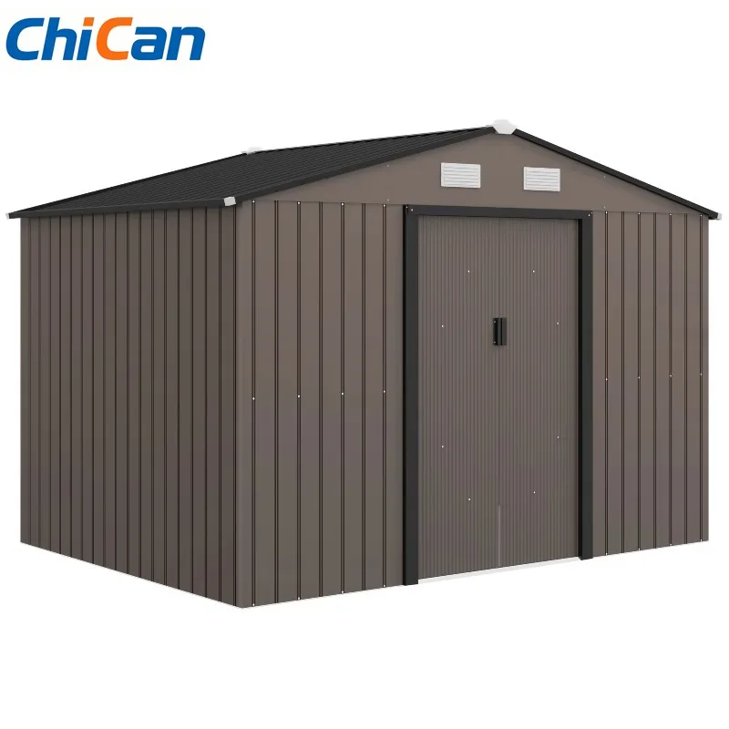 

【Hot】shelter of garden A hut storage dim shrift 147L x 86l x 134H cm light gray steel sheet