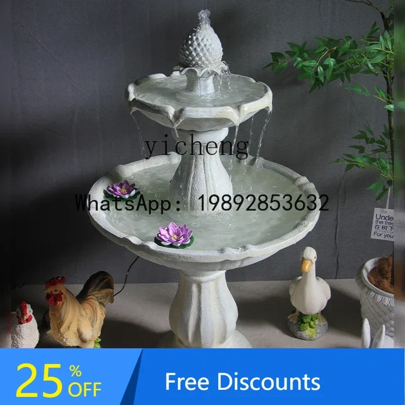 

B1 outdoor fountain European sculpture fish pond flowing water living room decoration floor garden ornament fairy garden