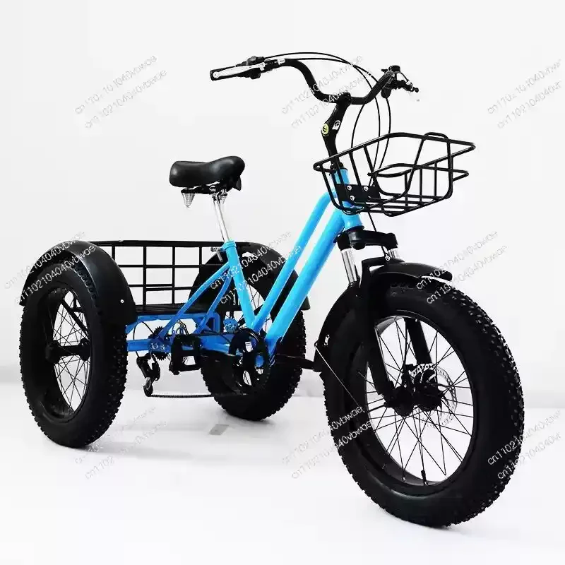 

20-дюймовый электрический трехколесный велосипед с толстыми шинами, педаль, литиевая батарея, трехколесный велосипед с грубыми шинами, снежный велосипед, 48c13a