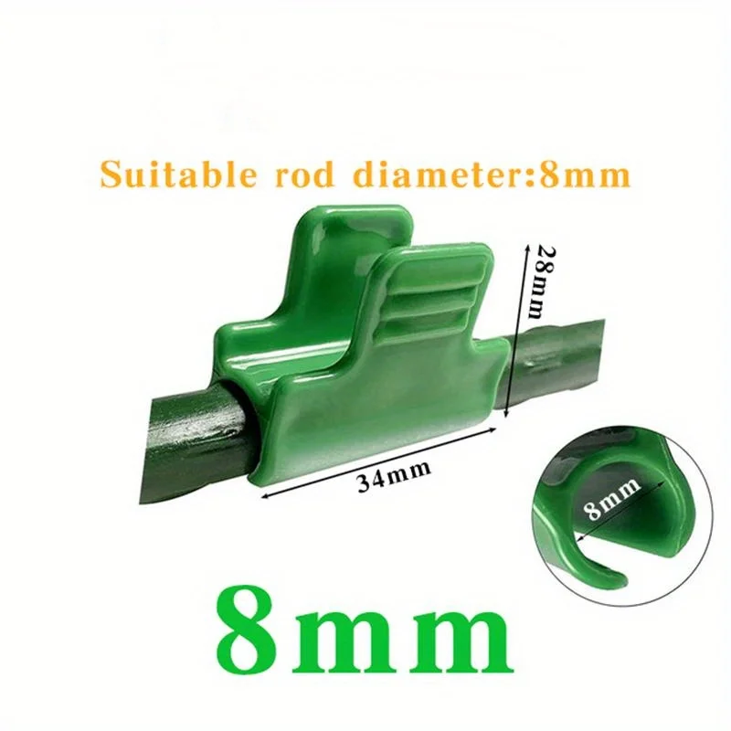 12Pcs Greenhouse Clamps Clips Plant Stakes Pipe Clamps For Outer Diameter Shed Film Row Cover Shading Netting Tunnel Hoop Clips