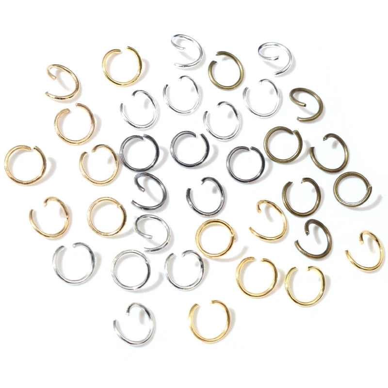 Open Loop Jump Rings 200pcs 4 5 6 7 8 10 mm Open JumpRings for DIY Jewelry Making Necklace Bracelet Findings Connector Supplies