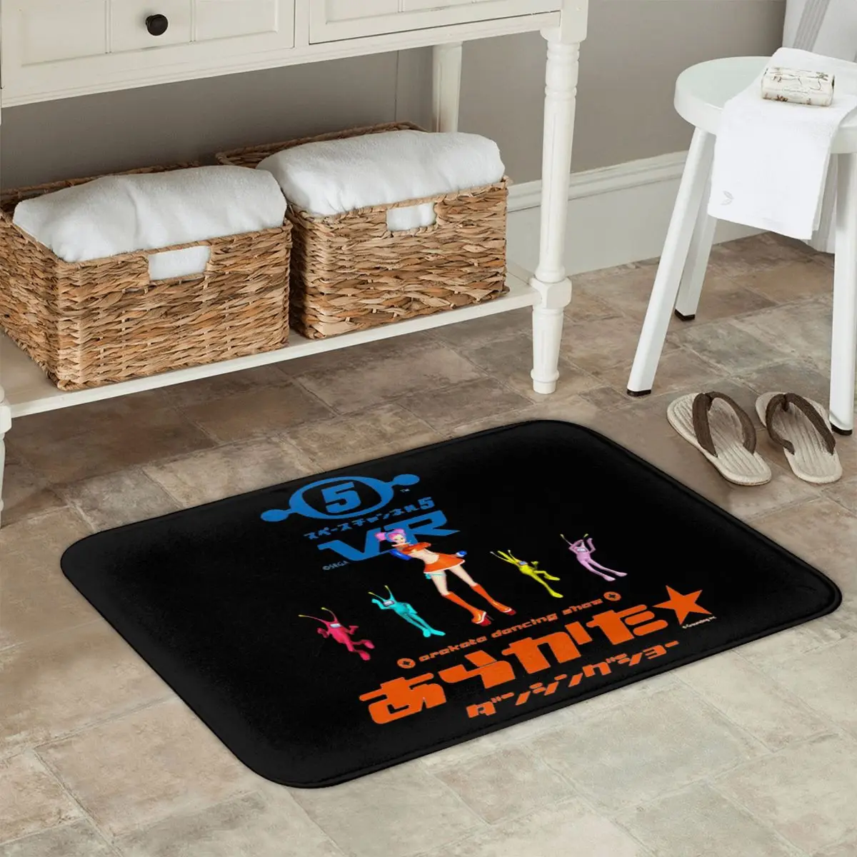 Space Channel 5 Ulalas Swingin Report Show Anti-slip Doormat Floor Mat Carpet Rug for Kitchen Entrance Home Bedroom Footpad Mats