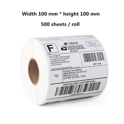 Express waybill shipping sticker width 100 mm * height 100 mm * 500 sheets / roll logistics shipping thermal label Self-adhesive